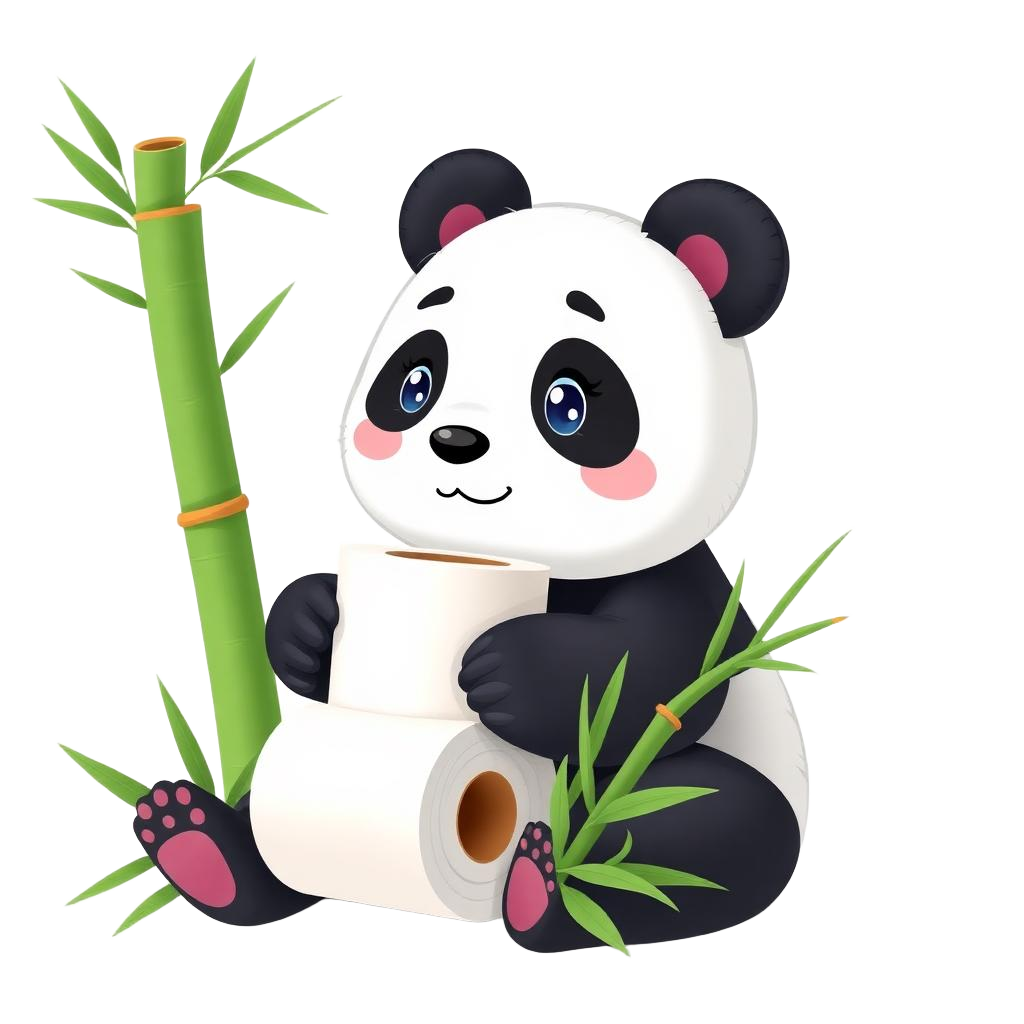 Bambui toalettpapper med panda
