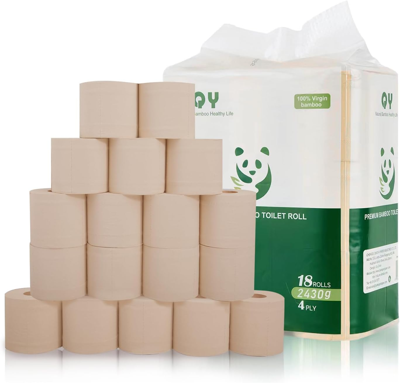 Bambu-toalettpapper — 18-pack